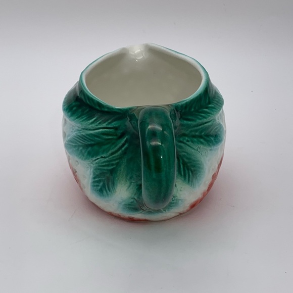 Vintage Mid Century 1950’s Majolica Salad Fruit Serving Bowl With 16 Oz Pitcher - Picture 14 of 16